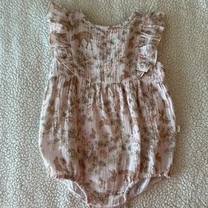 Elegant Baby Woodland Muslin Romper Size 6-9 Month